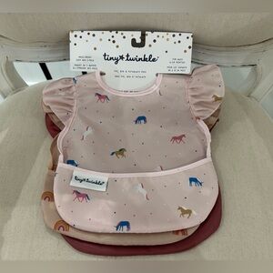 Tiny Twinkle 3 pack ruffle baby bibs NWT